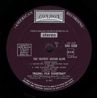 Roy Orbison : Singing Songs From The M.G.M Film "The Fastest Man Alive" (LP, Album)
