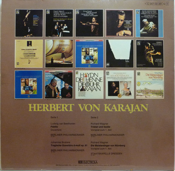 Herbert von Karajan : Dirigiert Beethoven, Wagner Und Brahms (LP, Comp, Quad)