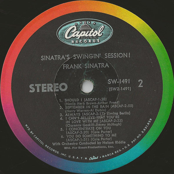 Frank Sinatra : Sinatra's Swingin' Session!!! (LP, Album, RE)