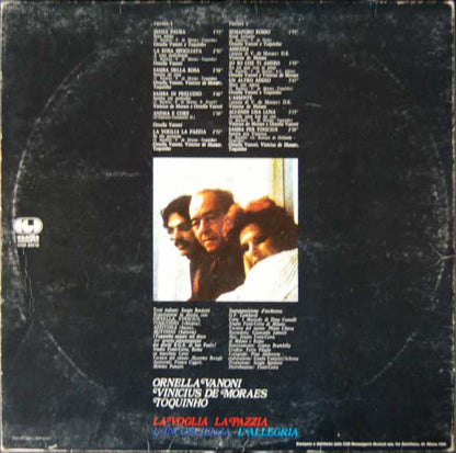 Ornella Vanoni - Vinicius De Moraes - Toquinho : La Voglia La Pazzia L'Incoscienza L'Allegria (LP, Album, RP, Gat)