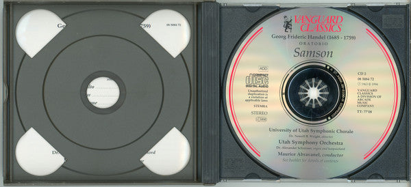 Georg Friedrich Händel - Jan Peerce, Phyllis Curtin, Louise Parker, Malcolm Smith (10), Jean Preston, Utah Symphony Orchestra, Maurice Abravanel : Samson (2xCD, Album)