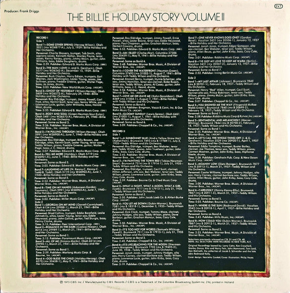 Billie Holiday : The Billie Holiday Story Volume II (2xLP, Comp, Gat)