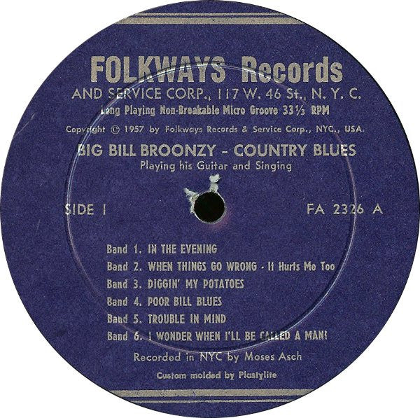 Big Bill Broonzy : Big Bill Broonzy Sings Country Blues (LP, Album)