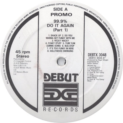 99.9% : Do It Again (Part One) (12", P/Mixed, Promo)