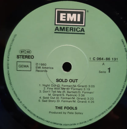 The Fools : Sold Out (LP, Album, RE)