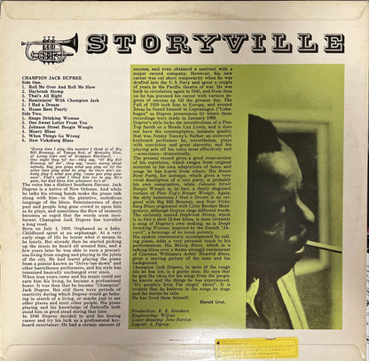 Champion Jack Dupree : Now Ladies And Gentlemen This Is Old Champion Jack Dupree At The Ivories Again Right Direct From New Orleans Louisiana Way Down In The Bottom And I Like To Do You Some Of Them Old Saturday Night Specials (LP, Album, Mono)