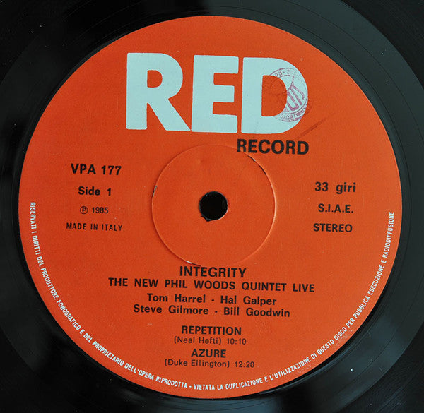 The Phil Woods Quintet : Integrity (The New Phil Woods Quintet Live)  (2xLP, Album)