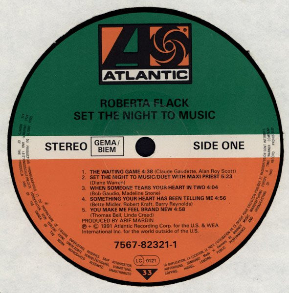 Roberta Flack : Set The Night To Music (LP)