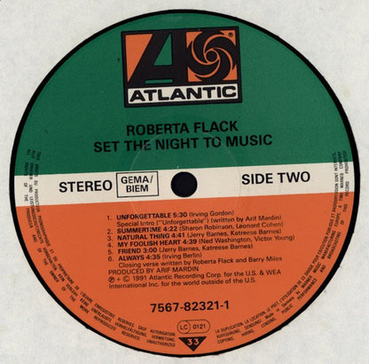Roberta Flack : Set The Night To Music (LP)