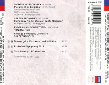 Pyotr Ilyich Tchaikovsky, Modest Mussorgsky - Georg Solti : 1812 Overture / Pictures At An Exhibition (CD, Comp)