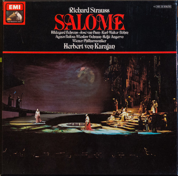 Richard Strauss - Hildegard Behrens, José van Dam, Karl-Walter Böhm, Agnes Baltsa, Wiesław Ochman, Heljä Angervo, Wiener Philharmoniker, Herbert von Karajan : Salome (2xLP + Box)