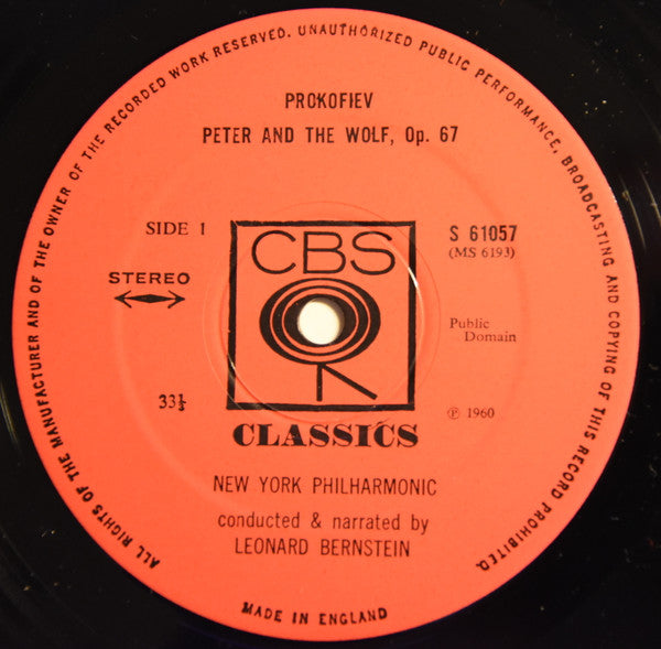 Leonard Bernstein, New York Philharmonic, Sergei Prokofiev / Pyotr Ilyich Tchaikovsky : Peter And The Wolf / Nutcracker Suite (LP, RE)
