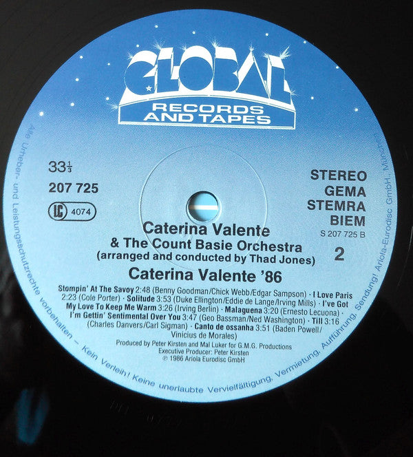 Caterina Valente : Caterina Valente '86 With Count Basie Orchestra (LP, Album)