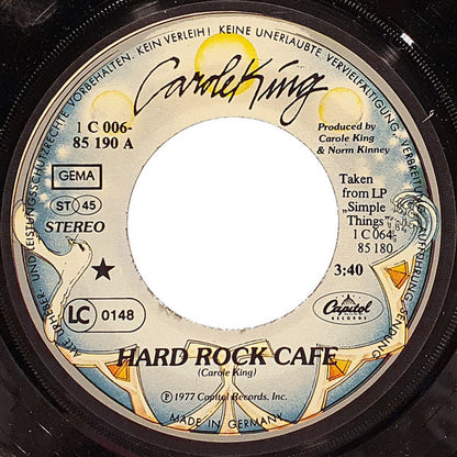 Carole King : Hard Rock Cafe (7", Single)