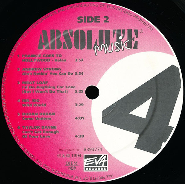 Various : Absolute Music 4 (2xLP, Comp)