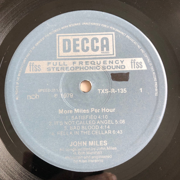 John Miles : MMPH More Miles Per Hour (LP, Album)