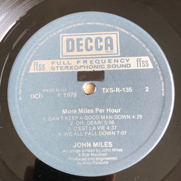 John Miles : MMPH More Miles Per Hour (LP, Album)