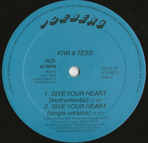 Kiwi & Tess : Give Your Heart (12")