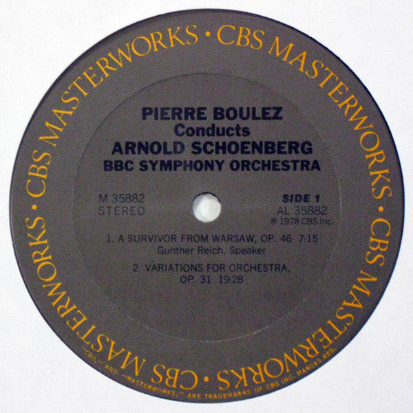 Pierre Boulez / Arnold Schoenberg, BBC Symphony Orchestra : Pierre Boulez Conducts Arnold Schoenberg (LP, Album)