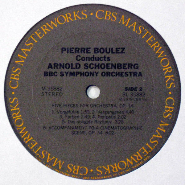 Pierre Boulez / Arnold Schoenberg, BBC Symphony Orchestra : Pierre Boulez Conducts Arnold Schoenberg (LP, Album)