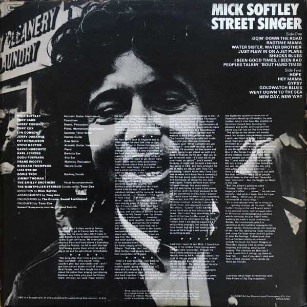 Mick Softley : Street Singer (LP, Album)
