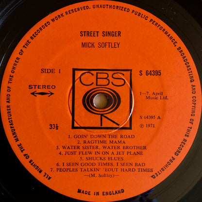 Mick Softley : Street Singer (LP, Album)