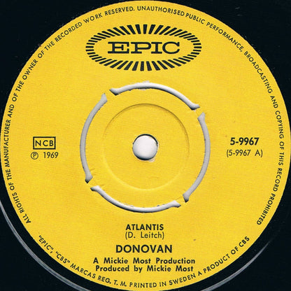 Donovan : Atlantis (7", Single)