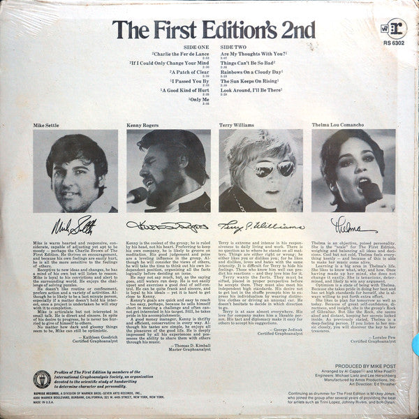 Kenny Rogers & The First Edition : The First Edition's 2nd (LP, Album, Pit)