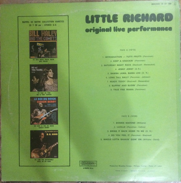 Little Richard : Original Live Performance (LP, Album, RE)