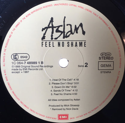 Aslan : Feel No Shame (LP, Album)