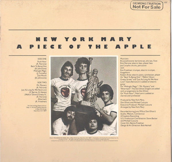 New York Mary : A Piece Of The Apple (LP, Album, Promo)