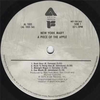 New York Mary : A Piece Of The Apple (LP, Album, Promo)