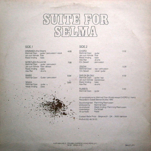 Istanbul Express / Mehmet Ozan : Suite For Selma (LP)