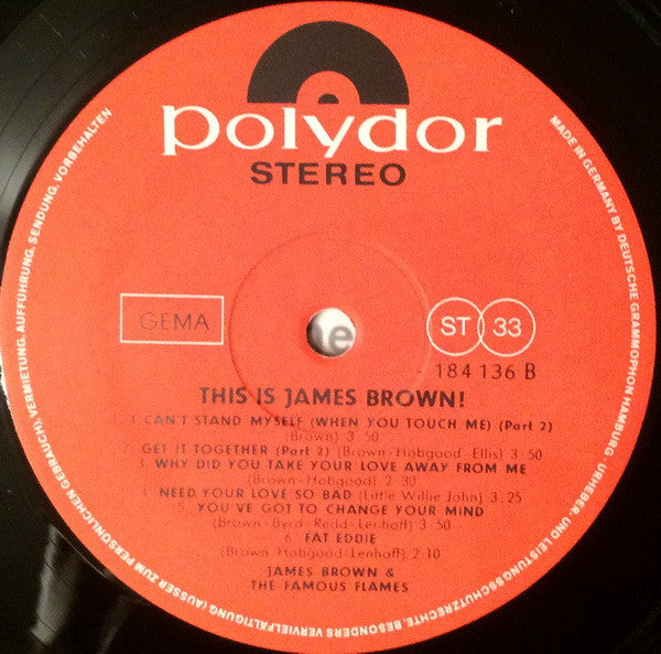 James Brown & The Famous Flames : This Is James Brown! (LP, Album)