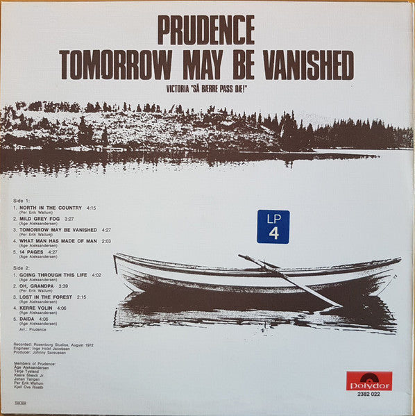 Prudence (2) : Tomorrow May Be Vanished (LP, Album)