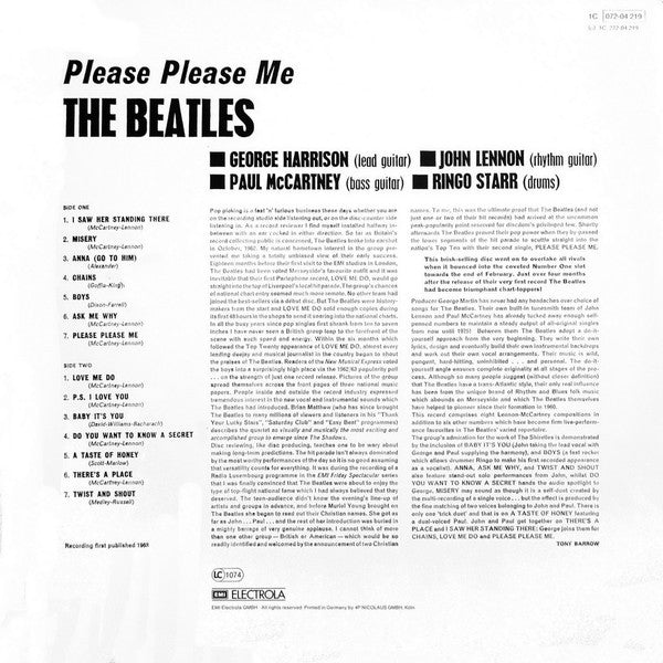The Beatles : Please Please Me (LP, Album, RE)