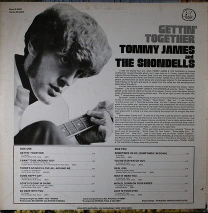 Tommy James & The Shondells : Gettin' Together (LP, Album)