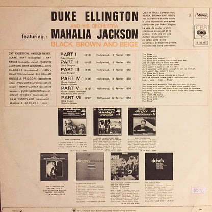 Duke Ellington, Mahalia Jackson : Black, Brown And Beige (LP, Album, RE)