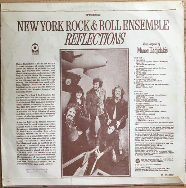 The New York Rock Ensemble : Reflections (LP, Album)