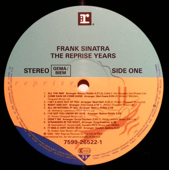 Frank Sinatra : The Reprise Years (LP, Comp)