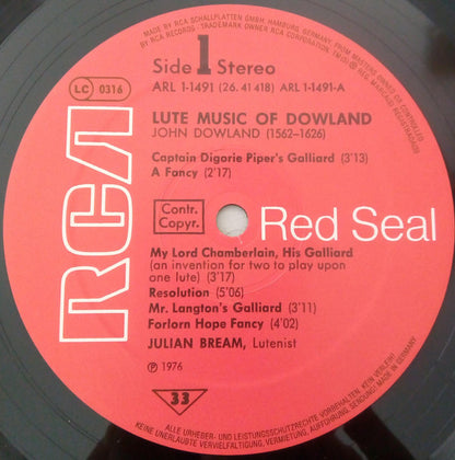 Julian Bream - John Dowland : Lute Music Of John Dowland (LP)