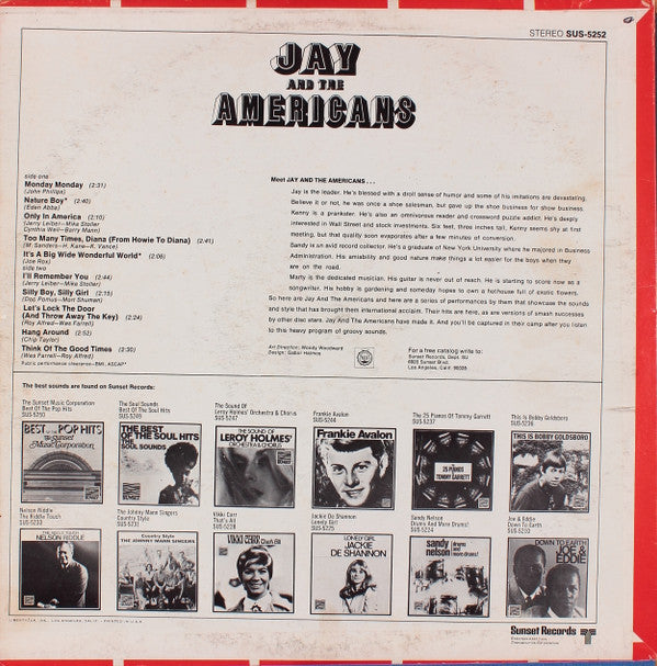 Jay & The Americans : Jay And The Americans (LP, Comp)