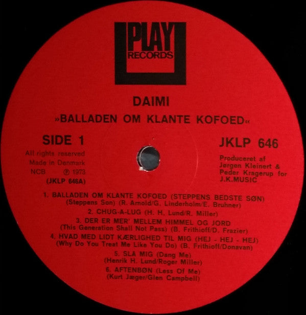 Daimi : Balladen Om Klante Kofoed (LP, Album)