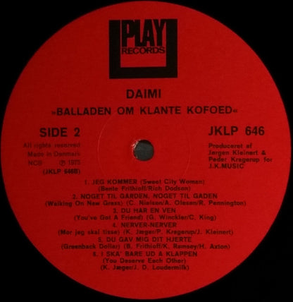 Daimi : Balladen Om Klante Kofoed (LP, Album)