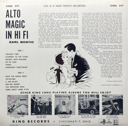 Earl Bostic : Alto Magic In Hi-Fi A Dance Party With Bostic (LP, Album, RP)