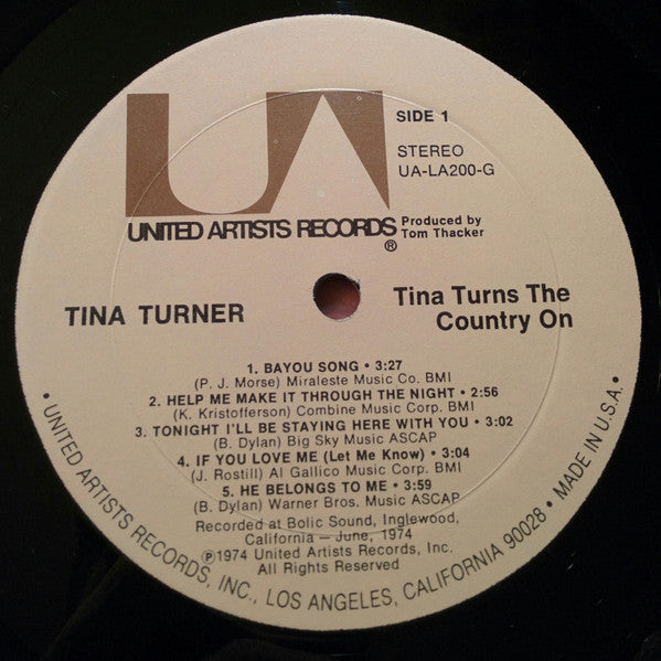 Tina Turner : Tina Turns The Country On (LP, Album)