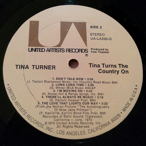 Tina Turner : Tina Turns The Country On (LP, Album)