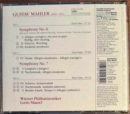 Gustav Mahler - Lorin Maazel, Wiener Philharmoniker : Symphonies 6&7 (3xCD, Album)