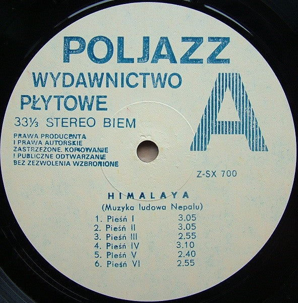 Unknown Artist : Himalaya - Muzyka Ludowa Nepalu (LP)