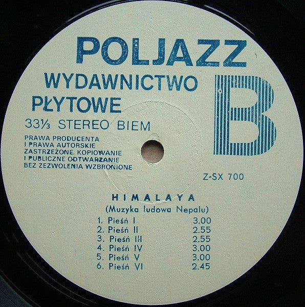 Unknown Artist : Himalaya - Muzyka Ludowa Nepalu (LP)